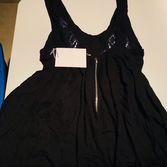 One Teaspoon Jesse Jean Cali Romper Black/Blue Bohemian Embroidered XXS - Picture 10 of 13